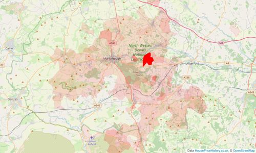 Heatmap of property prices in Marlborough