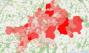 Heatmap of property prices in Mayfield