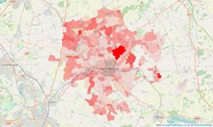 Heatmap of property prices in Melton Mowbray