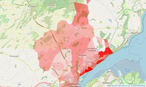 Heatmap of property prices in Menai Bridge