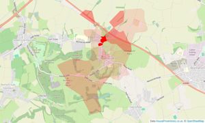 Heatmap of property prices in Montacute