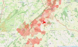 Heatmap of property prices in Much Wenlock