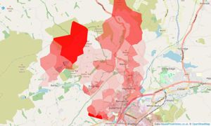 Heatmap of property prices in Barrowford, Nelson