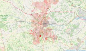 Heatmap of property prices in Newbury