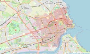 Heatmap of property prices in North Shields