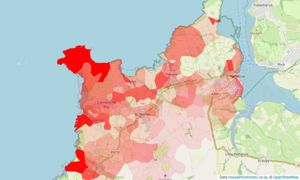 Heatmap of property prices in St Merryn, Padstow