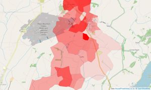 Heatmap of property prices in Penysarn