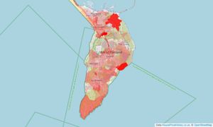 Heatmap of property prices in Portland