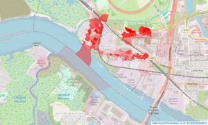 Heatmap of property prices in Purfleet-on-thames