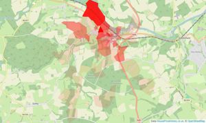 Heatmap of property prices in Broomhaugh, Riding Mill