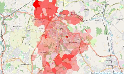 Heatmap of property prices in Ripley