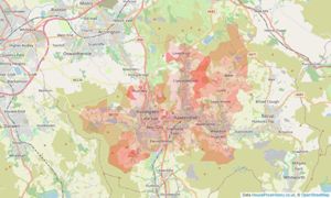 Heatmap of property prices in Reedsholme, Rossendale