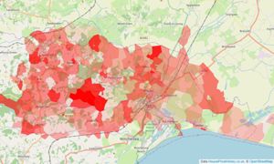 Heatmap of property prices in Rye