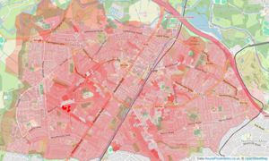 Heatmap of property prices in Sale