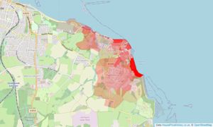 Heatmap of property prices in Seaview