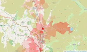 Heatmap of property prices in Settle