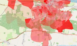 Heatmap of property prices in Upper Sheringham, Sheringham