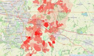 Heatmap of property prices in Shifnal