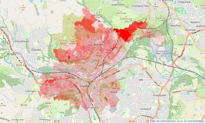 Heatmap of property prices in Shipley