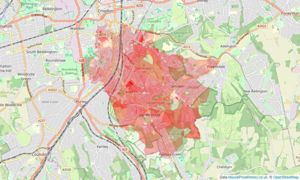 Heatmap of property prices in South Croydon