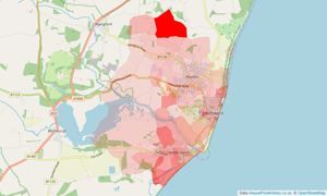 Heatmap of property prices in Southwold