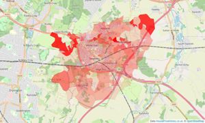 Heatmap of property prices in Swanley