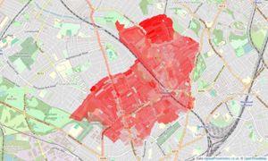 Heatmap of property prices in Thornton Heath