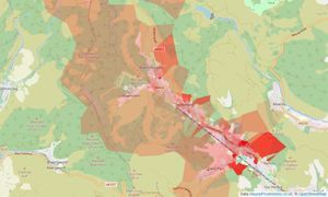 Heatmap of property prices in Treorchy