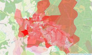 Heatmap of property prices in Verwood