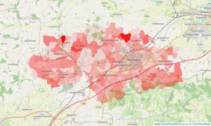 Heatmap of property prices in Wellington