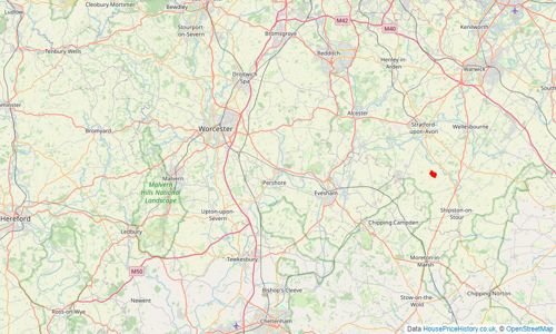 Heatmap of property prices in Whitchurch