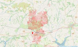 Heatmap of property prices in Whitland