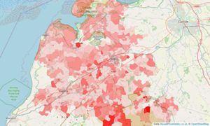 Heatmap of property prices in Wigton