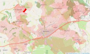 Heatmap of property prices in Wincanton