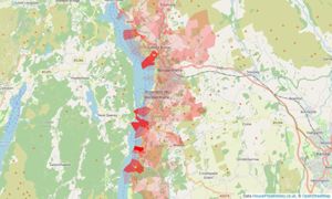 Heatmap of property prices in Windermere