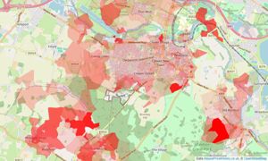 Heatmap of property prices in Windsor