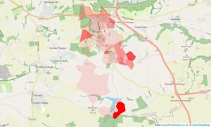 Heatmap of property prices in Wingate