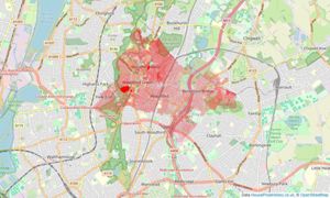 Heatmap of property prices in Woodford Green