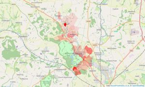 Heatmap of property prices in Woodstock