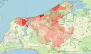 Heatmap of property prices in Yarmouth